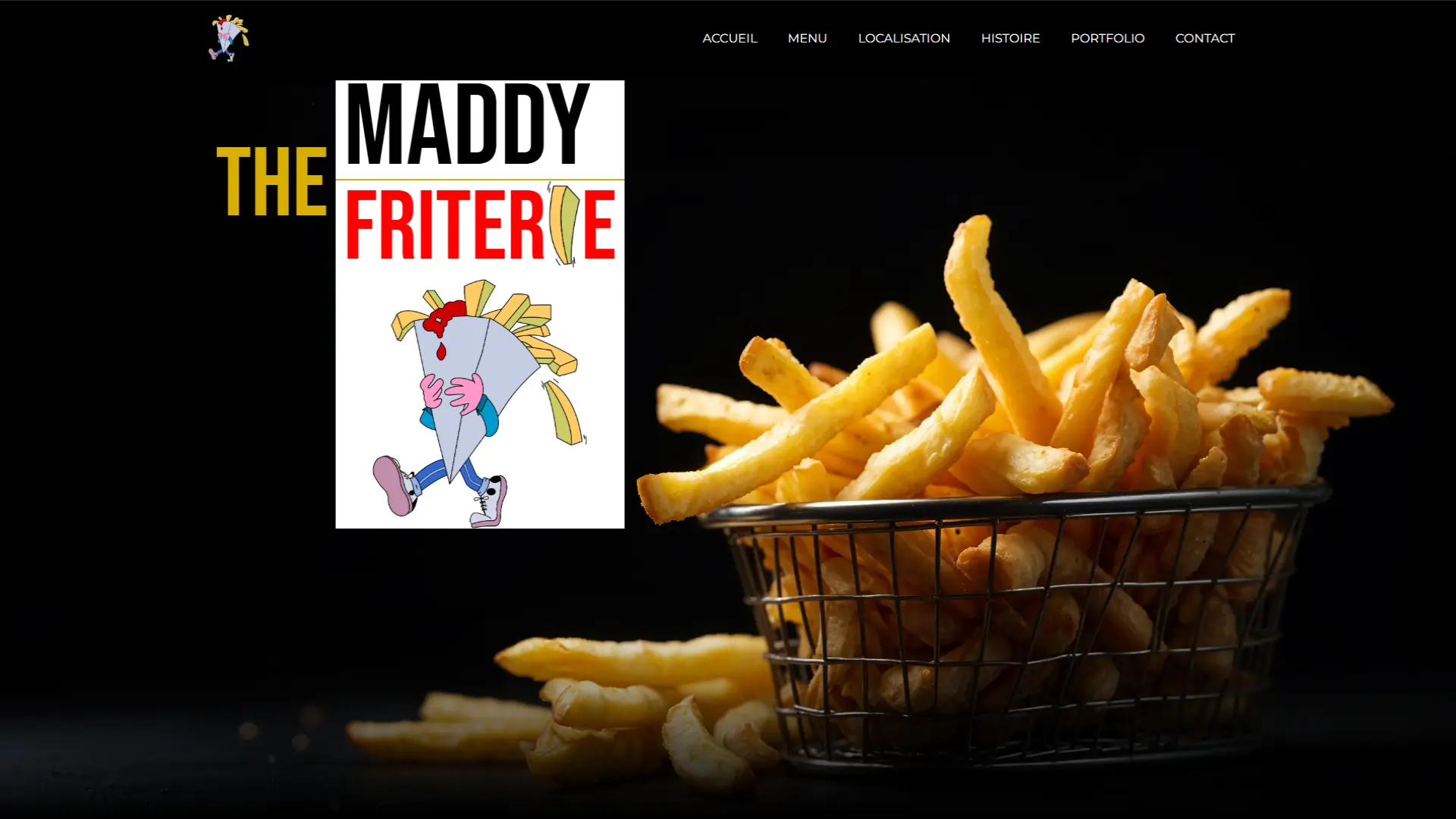 Découvrez en détail la conception et la réalisation de ce site web dédié à une friterie. Pensé pour offrir une expérience simple et efficace aux clients, ce projet inclut une présentation claire du menu, un système de contact rapide et un QR code facilitant l’accès au site.