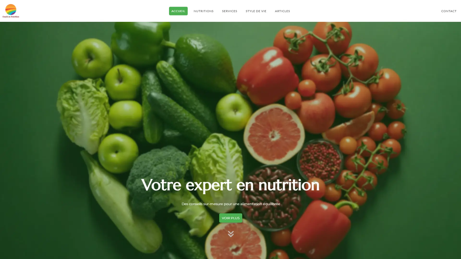 Découvrez la conception et la réalisation d’un site web dédié à une coach en nutrition. Conçu pour offrir une expérience fluide et motivante, ce projet met en avant une présentation claire des services, des programmes personnalisés et des conseils santé. Il intègre également un formulaire de contact simplifié et un QR code pour un accès rapide au site, favorisant une connexion directe entre la coach et ses clients potentiels.